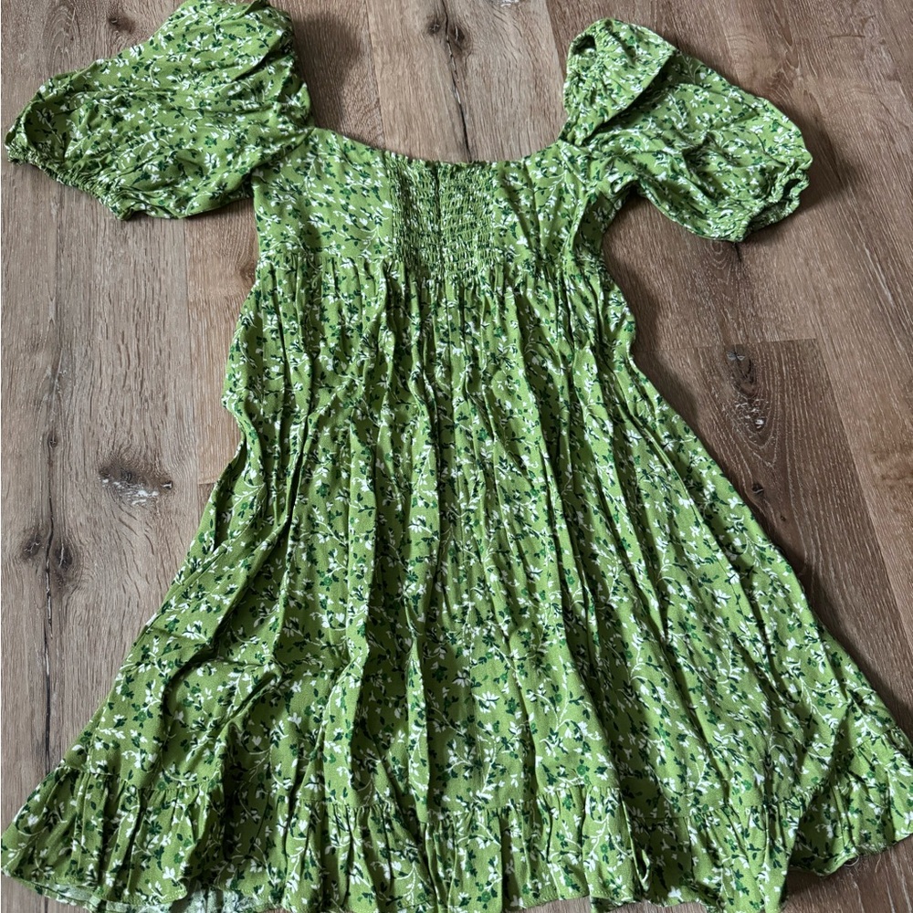 Reformation Samantha Green‎ Green Mini Dress Size XS - Picture 2 of 4